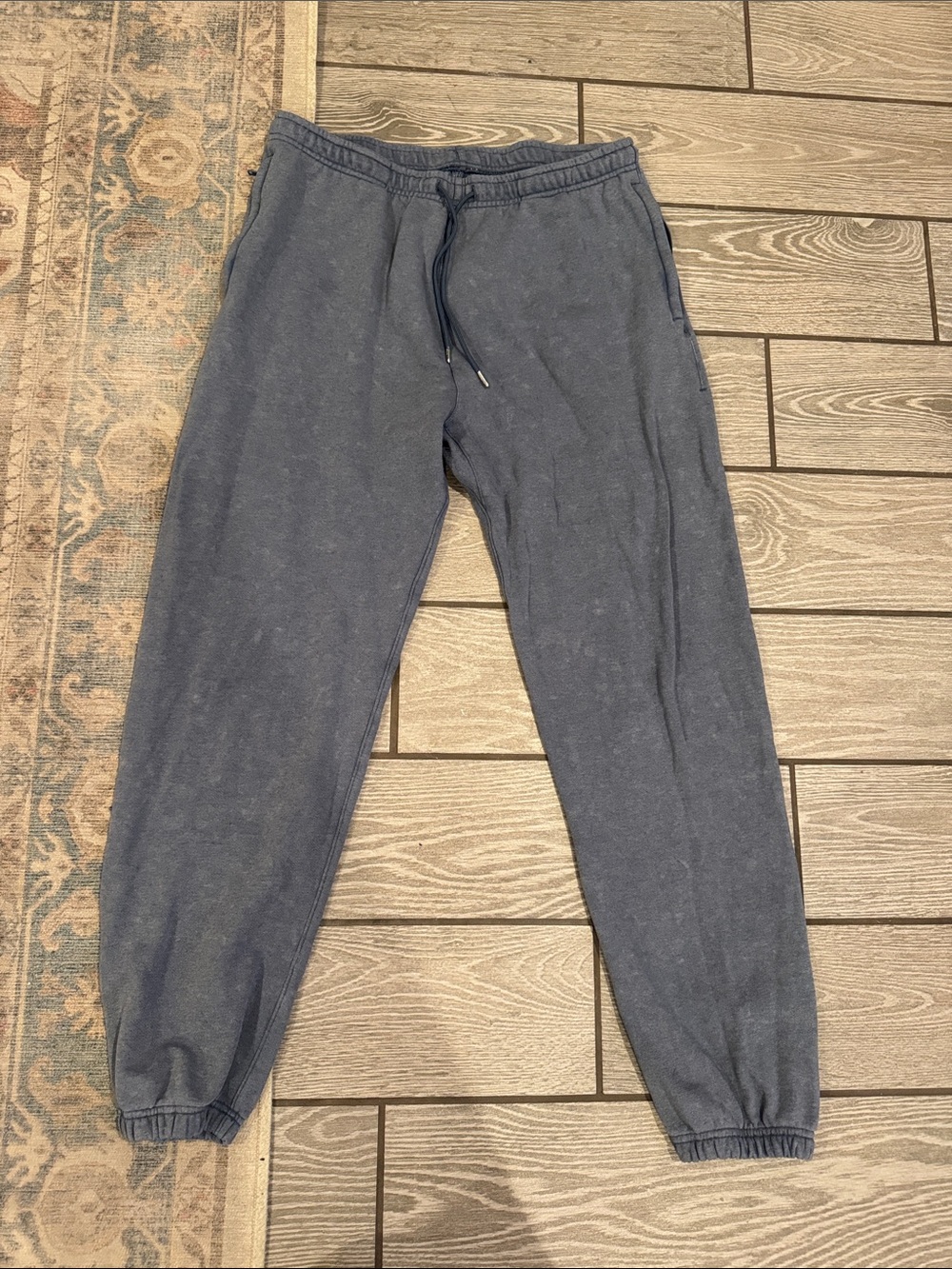 Alo Men's Dusty Blue Jogger Sweatpants - Casual Drawstring Track Pants No Size